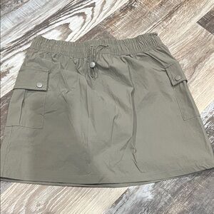 Mono B Khaki Mini Skirt with Pockets